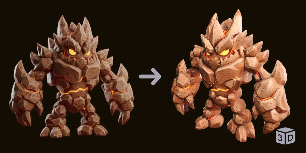 Rendered image solution example